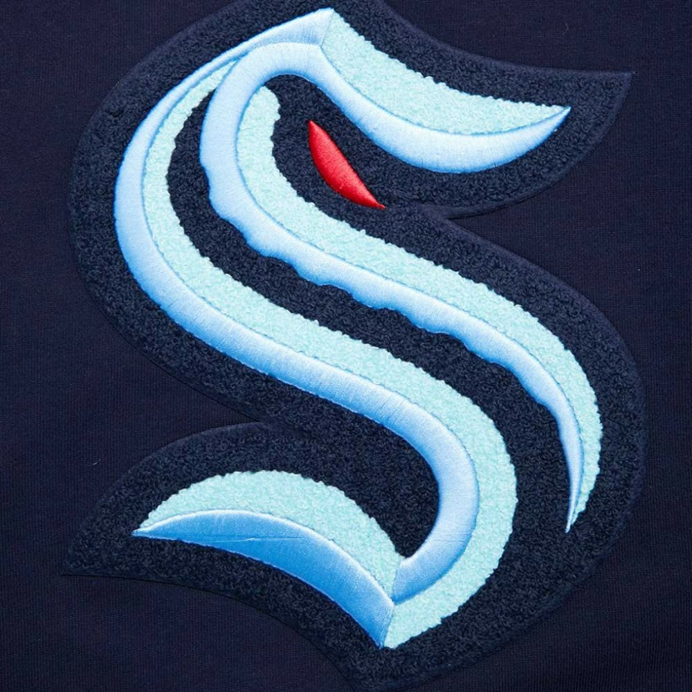 NHL Deep Sea Blue Seattle Kraken Pro Standard Retro Classic Fleece Pullover Hoodie