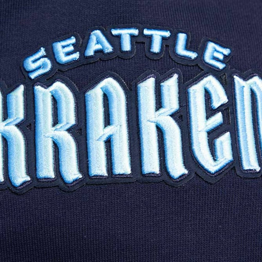 NHL Deep Sea Blue Seattle Kraken Pro Standard Retro Classic Fleece Pullover Hoodie