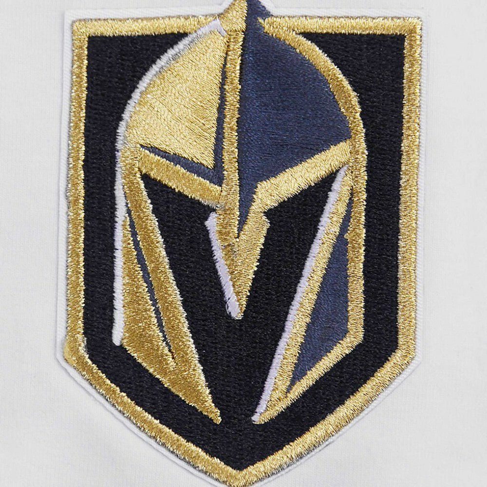NHL White Vegas Golden Knights Pro Standard Women's Boxy Script Tail Cropped T-Shirt