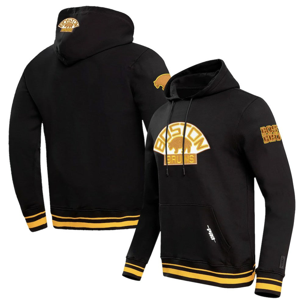 NHL Black Boston Bruins Pro Standard Retro Classic Fleece Pullover Hoodie