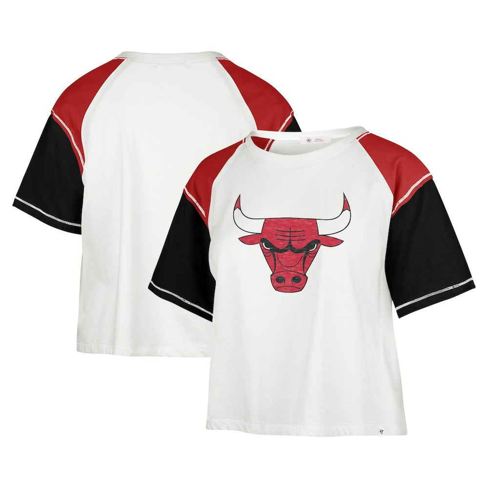 NBA Chicago Bulls '47 Women's Premier Raglan Cropped T-Shirt sale