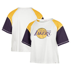 NBA Los Angeles Lakers '47 Women's Premier Raglan Cropped T-Shirt