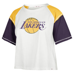 NBA Los Angeles Lakers '47 Women's Premier Raglan Cropped T-Shirt