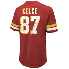Travis Kelce  Majestic Threads Name & Number Oversized Fit T-Shirt - Kansas City Chiefs