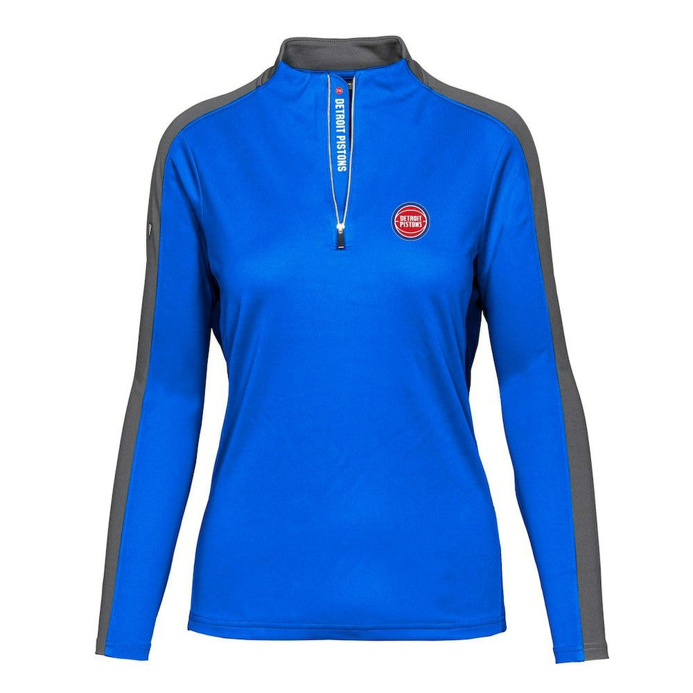 NBA Detroit Pistons Levelwear Women's Remi Insignia Core Quarter-Zip Pullover Top sale