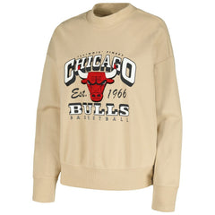 NBA Chicago Bulls Qore Women's Oversized Cozy Mock Neck Pullover Sweatshirt