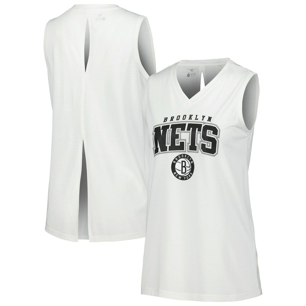 NBA Brooklyn Nets Levelwear Women's Paisley Peekaboo Tank Top