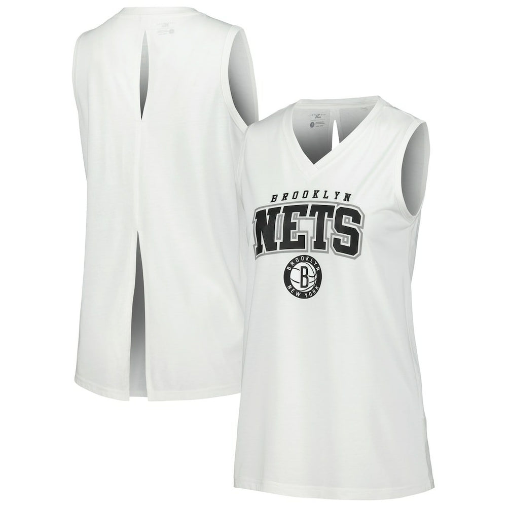 NBA Brooklyn Nets Levelwear Women's Paisley Peekaboo Tank Top