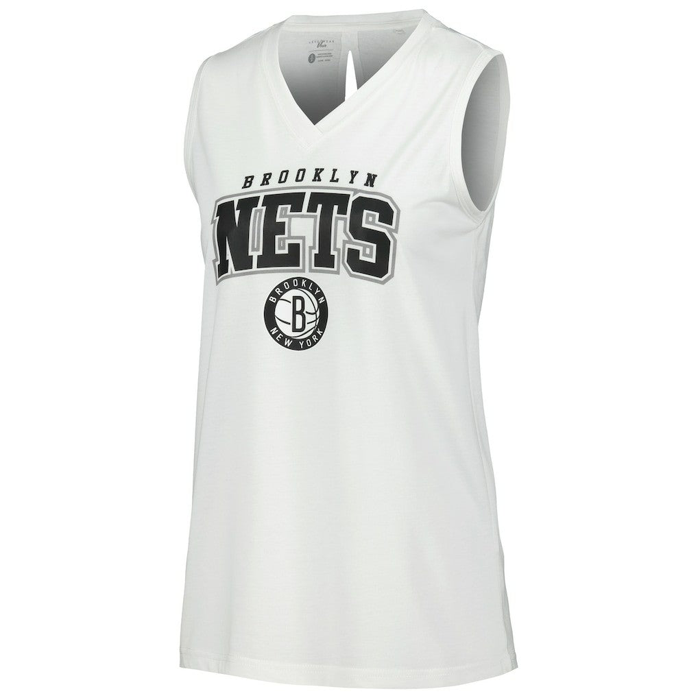 NBA Brooklyn Nets Levelwear Women's Paisley Peekaboo Tank Top