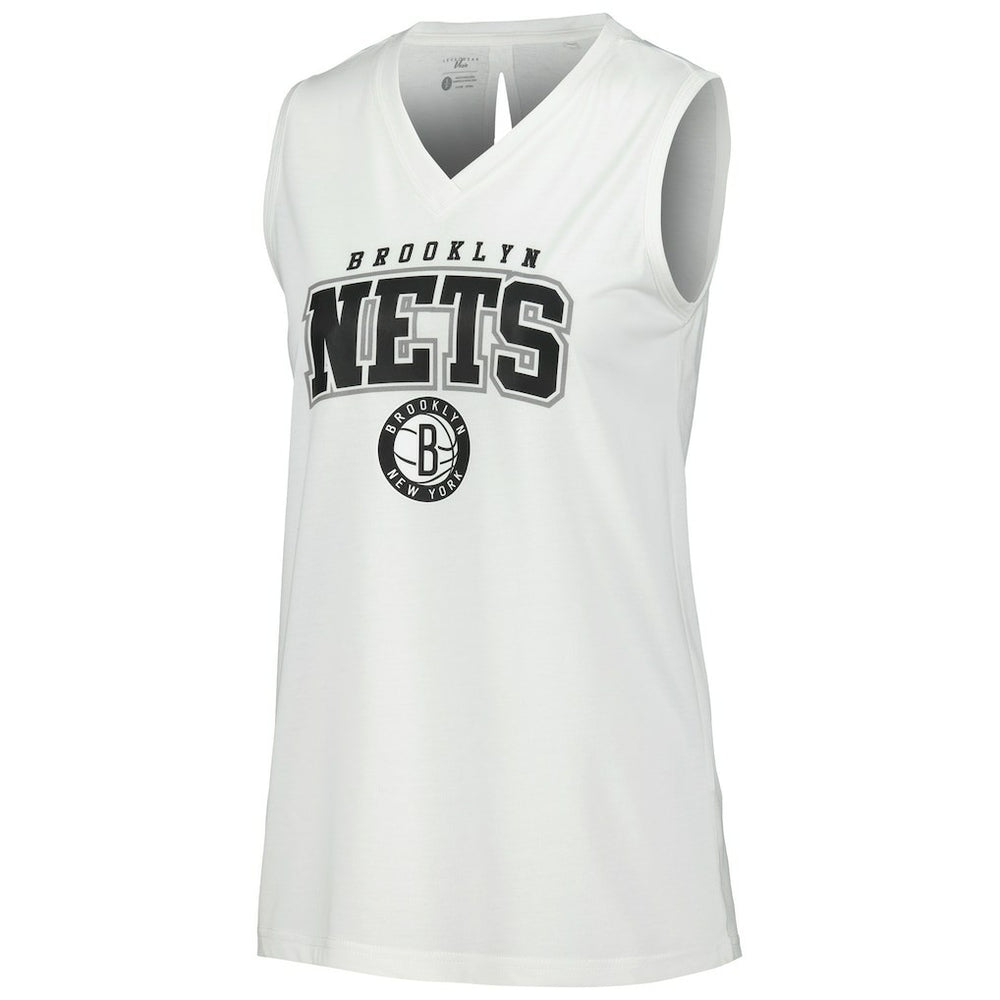 NBA Brooklyn Nets Levelwear Women's Paisley Peekaboo Tank Top
