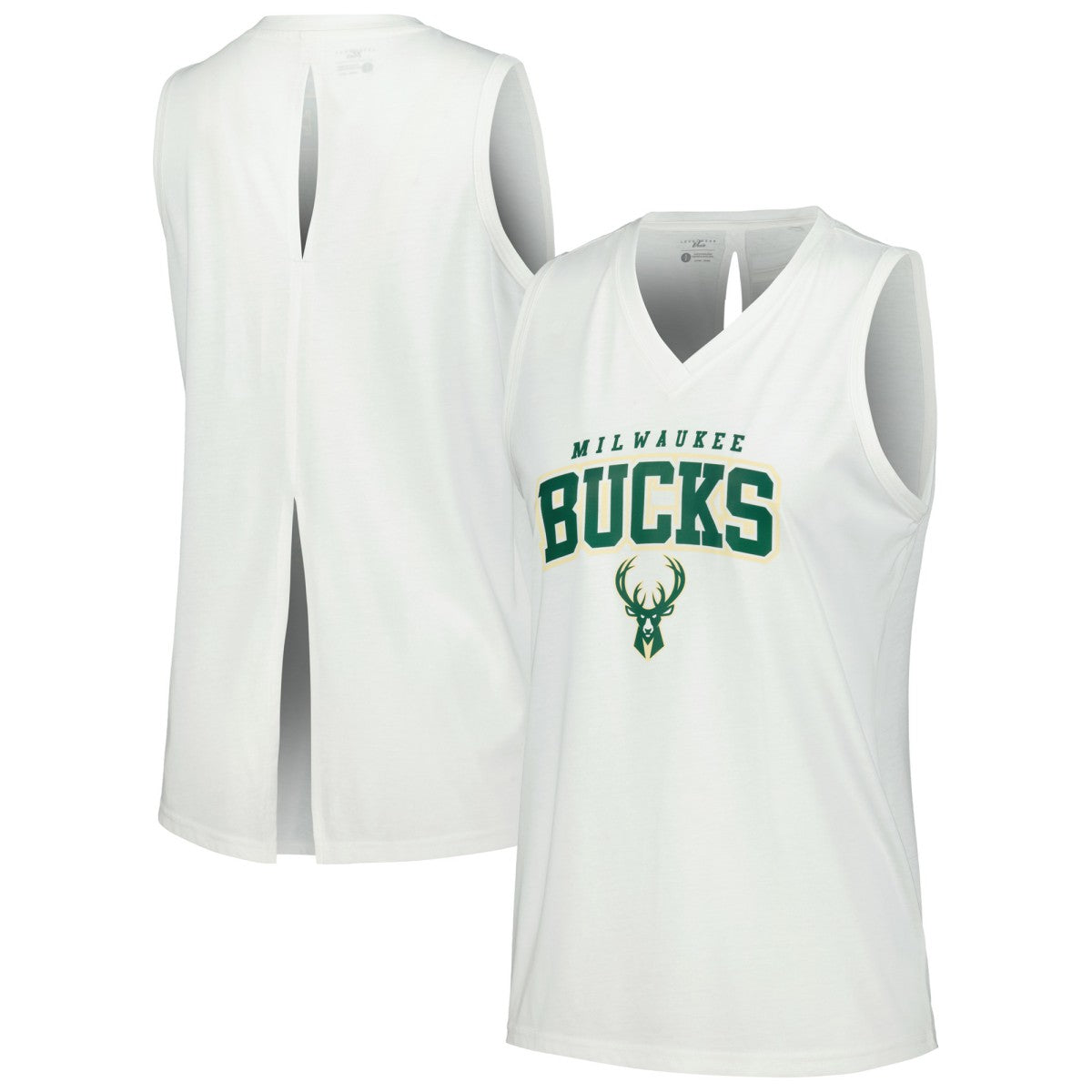 NBA Milwaukee Bucks Levelwear Women's Paisley Peekaboo Tank Top
