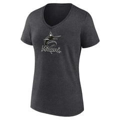 MLB Miami Marlins Women's Personalized Monochrome Name & Number V-Neck T-Shirt