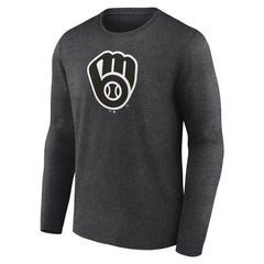 MLB Milwaukee Brewers Personalized Monochrome Name & Number Long Sleeve T-Shirt