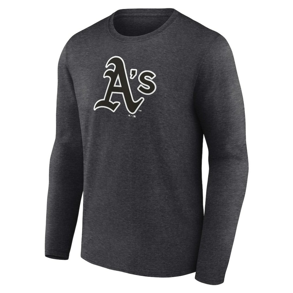 MLB Athletics Personalized Monochrome Name & Number Long Sleeve T-Shirt