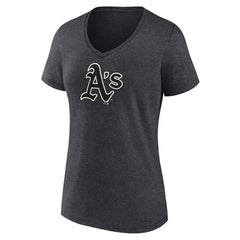 MLB Athletics Women's Personalized Monochrome Name & Number V-Neck T-Shirt