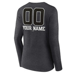 MLB Pittsburgh Pirates Women's Personalized Monochrome Name & Number Long Sleeve V-Neck T-Shirt