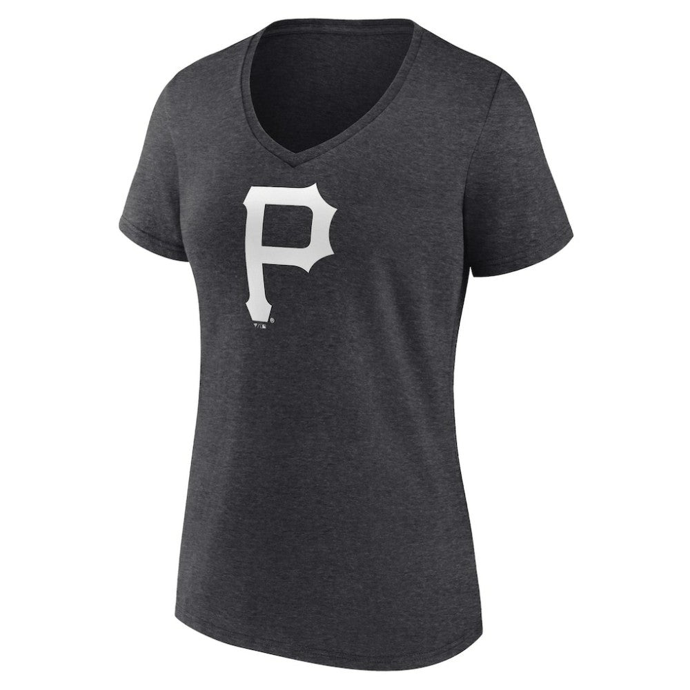 MLB Pittsburgh Pirates Women's Personalized Monochrome Name & Number V-Neck T-Shirt