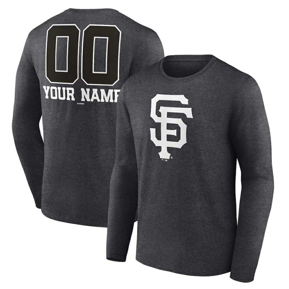 MLB San Francisco Giants Personalized Monochrome Name & Number Long Sleeve T-Shirt