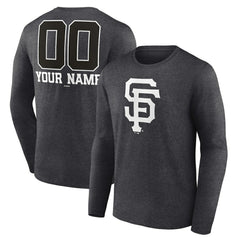 MLB San Francisco Giants Personalized Monochrome Name & Number Long Sleeve T-Shirt