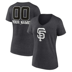 MLB San Francisco Giants Women's Personalized Monochrome Name & Number V-Neck T-Shirt
