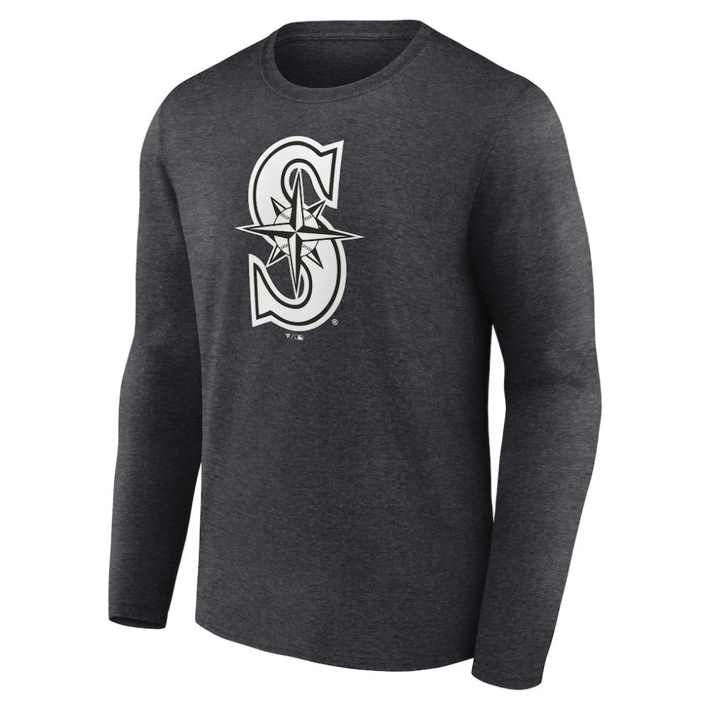 MLB Seattle Mariners Personalized Monochrome Name & Number Long Sleeve T-Shirt