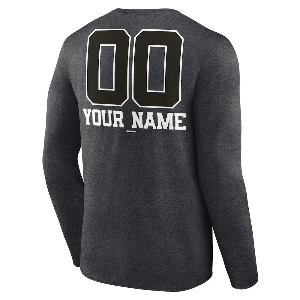 MLB Texas Rangers Personalized Monochrome Name & Number Long Sleeve T-Shirt