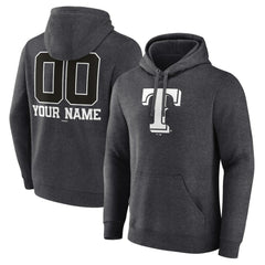 MLB Texas Rangers Personalized Monochrome Name & Number Pullover Hoodie
