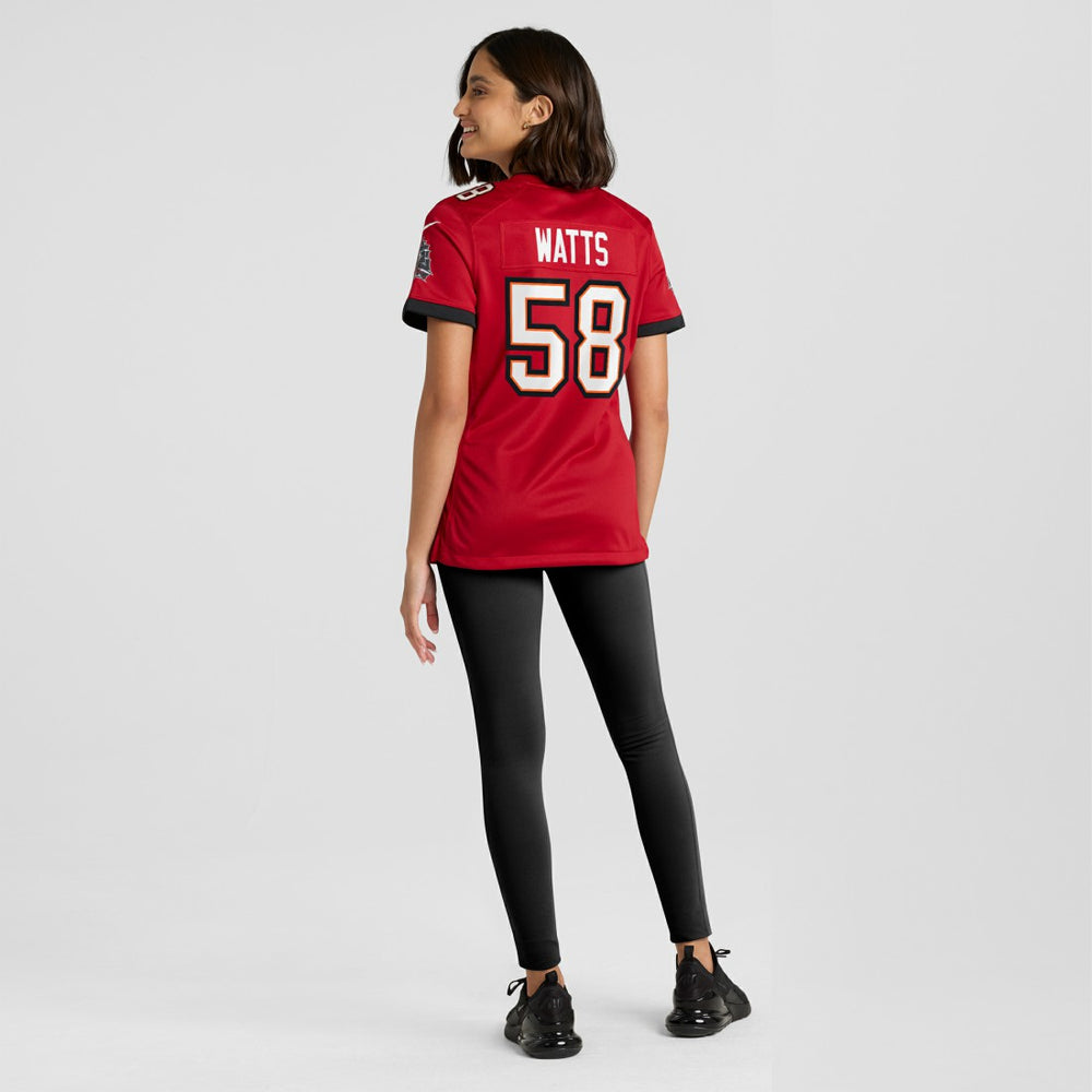 Markees Watts  Women's Game Jersey - Tampa Bay Buccaneers