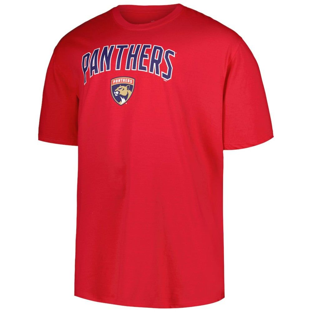 NHL Red Florida Panthers Profile Big & Tall Arch Over Logo T-Shirt