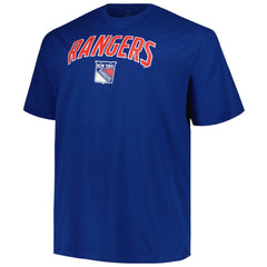 NHL Blue New York Rangers Profile Big & Tall Arch Over Logo T-Shirt