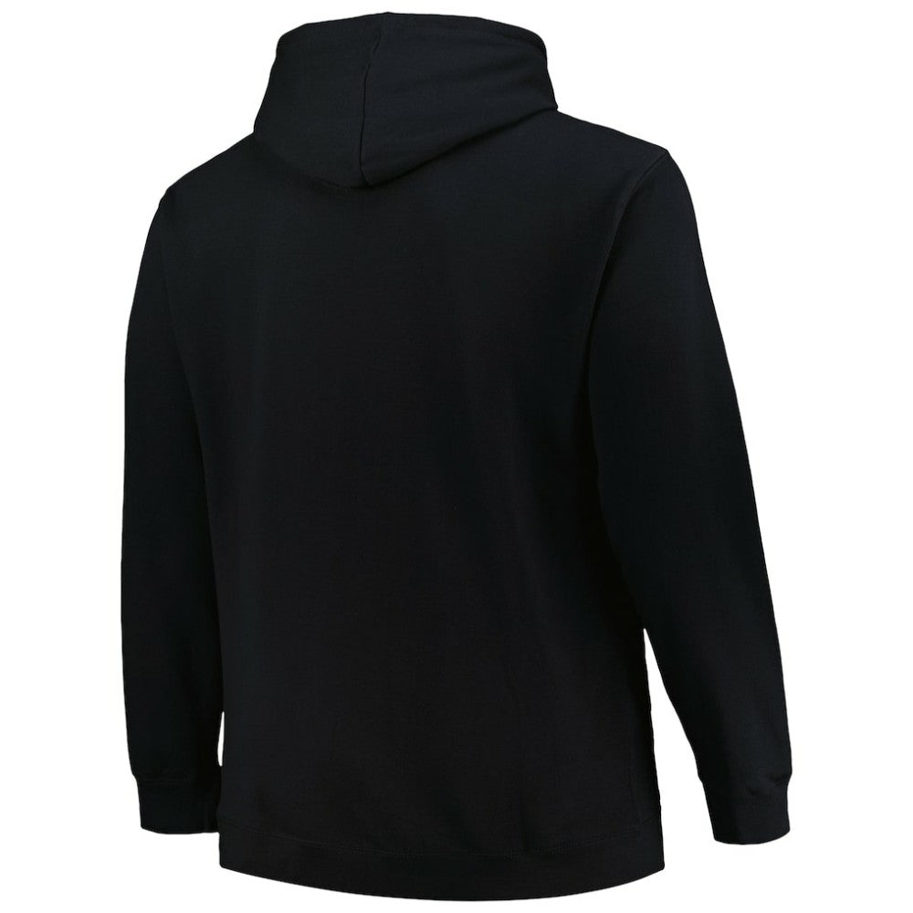 NHL Black Pittsburgh Penguins Profile Big & Tall Arch Over Logo Pullover Hoodie