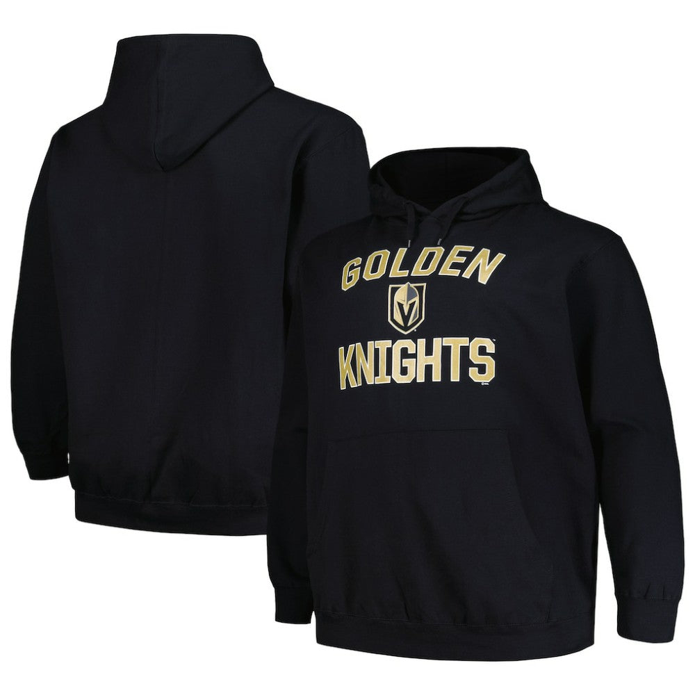 NHL Black Vegas Golden Knights Profile Big & Tall Arch Over Logo Pullover Hoodie