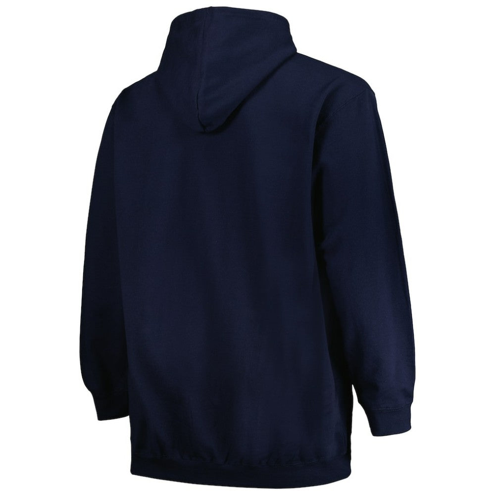NHL Deep Sea Blue Seattle Kraken Profile Big & Tall Arch Over Logo Pullover Hoodie