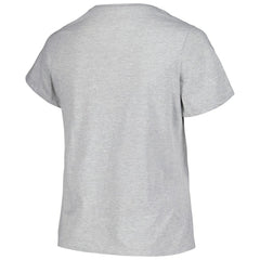 NHL Heather Gray Colorado Avalanche Profile Women's Plus Size Arch Over Logo T-Shirt