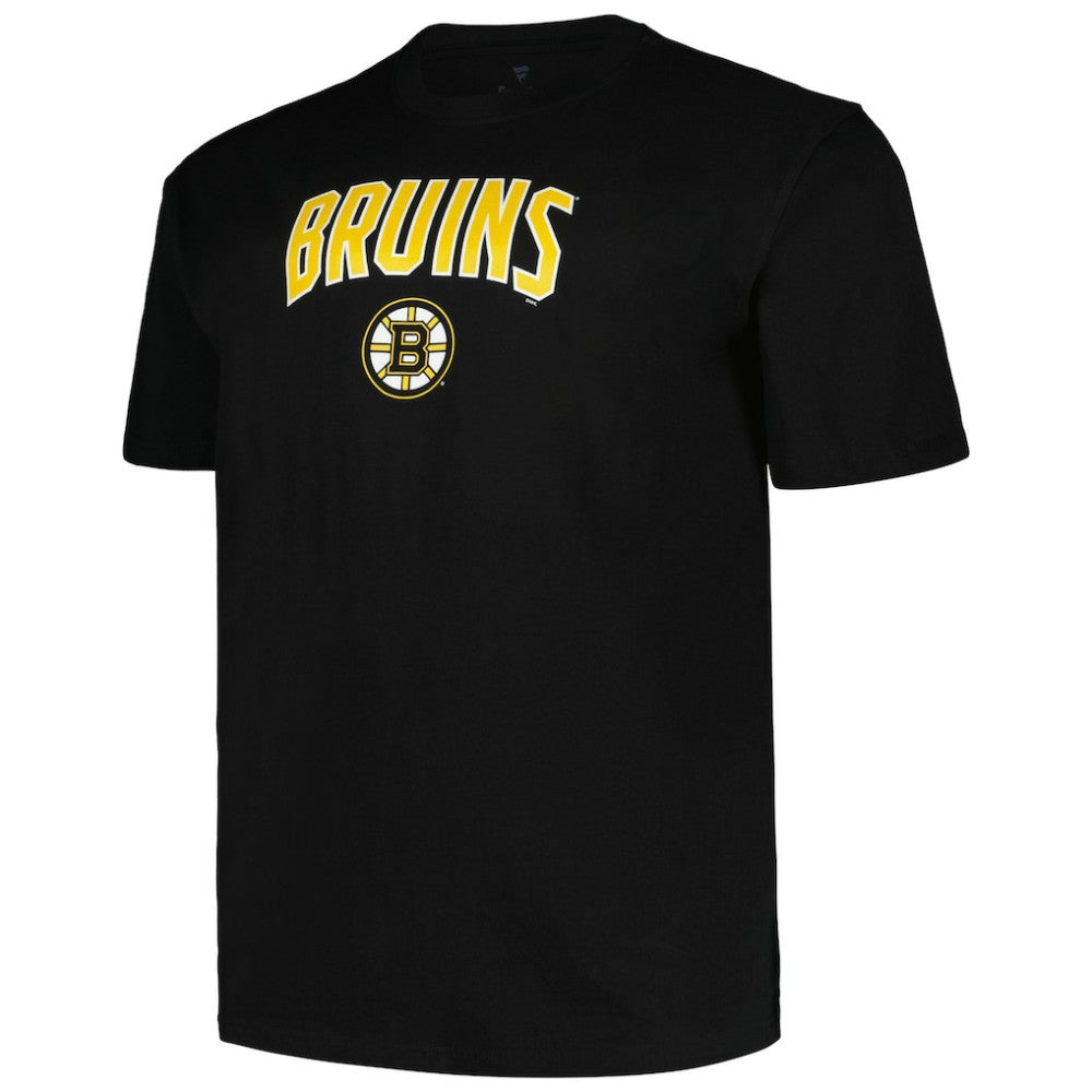 NHL Black Boston Bruins Profile Big & Tall Arch Over Logo T-Shirt