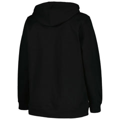 NHL Black Boston Bruins Profile Women's Plus Size Arch Over Logo Pullover Hoodie