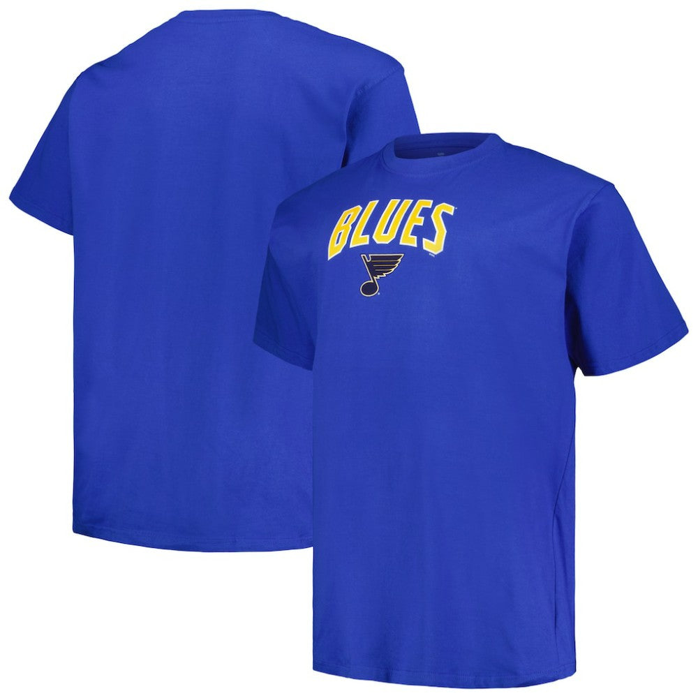NHL Blue St. Louis Blues Profile Big & Tall Arch Over Logo T-Shirt