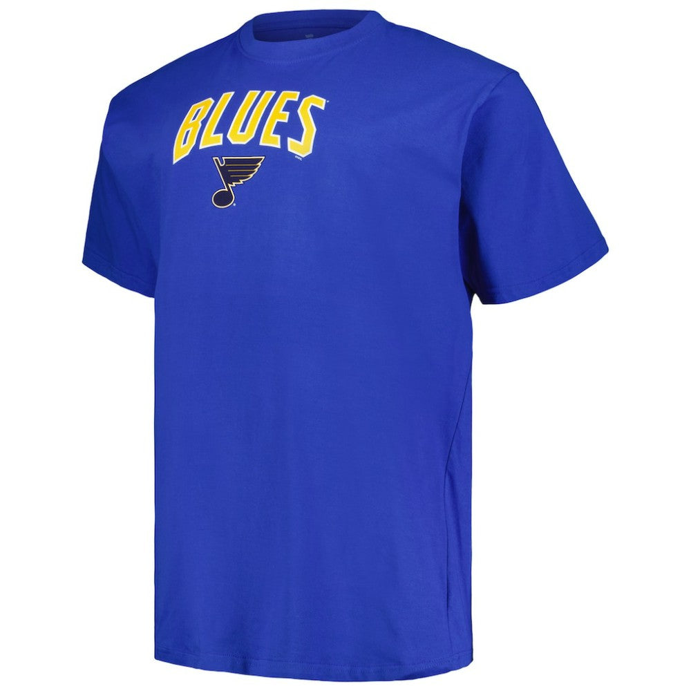 NHL Blue St. Louis Blues Profile Big & Tall Arch Over Logo T-Shirt