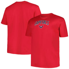 NHL Red Washington Capitals Profile Big & Tall Arch Over Logo T-Shirt