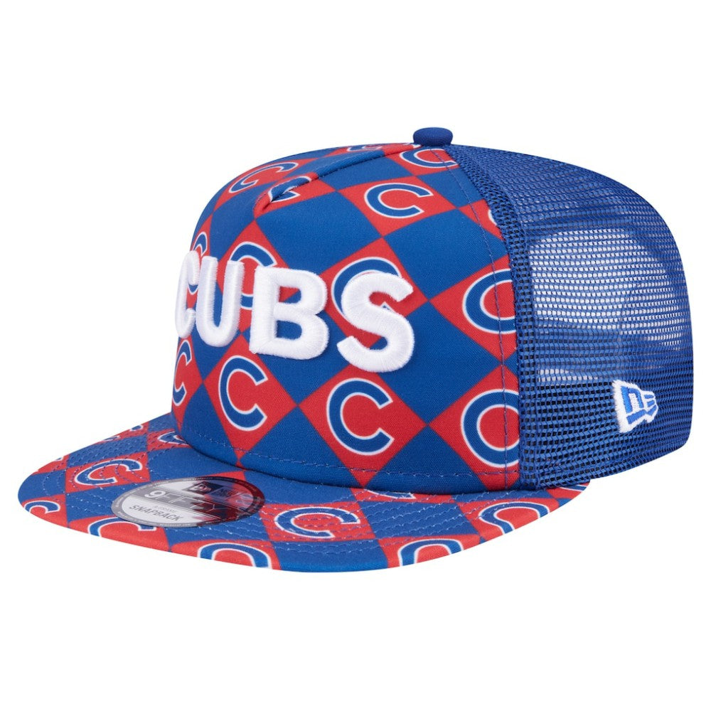 MLB Chicago Cubs New Era Seeing Diamonds A-Frame Trucker 9FIFTY Snapback Hat