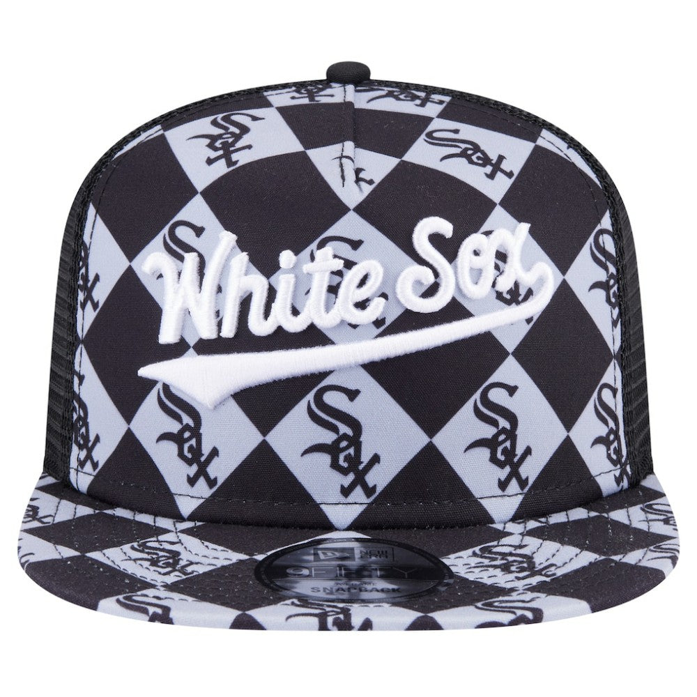 MLB Chicago White Sox New Era Seeing Diamonds A-Frame Trucker 9FIFTY Snapback Hat