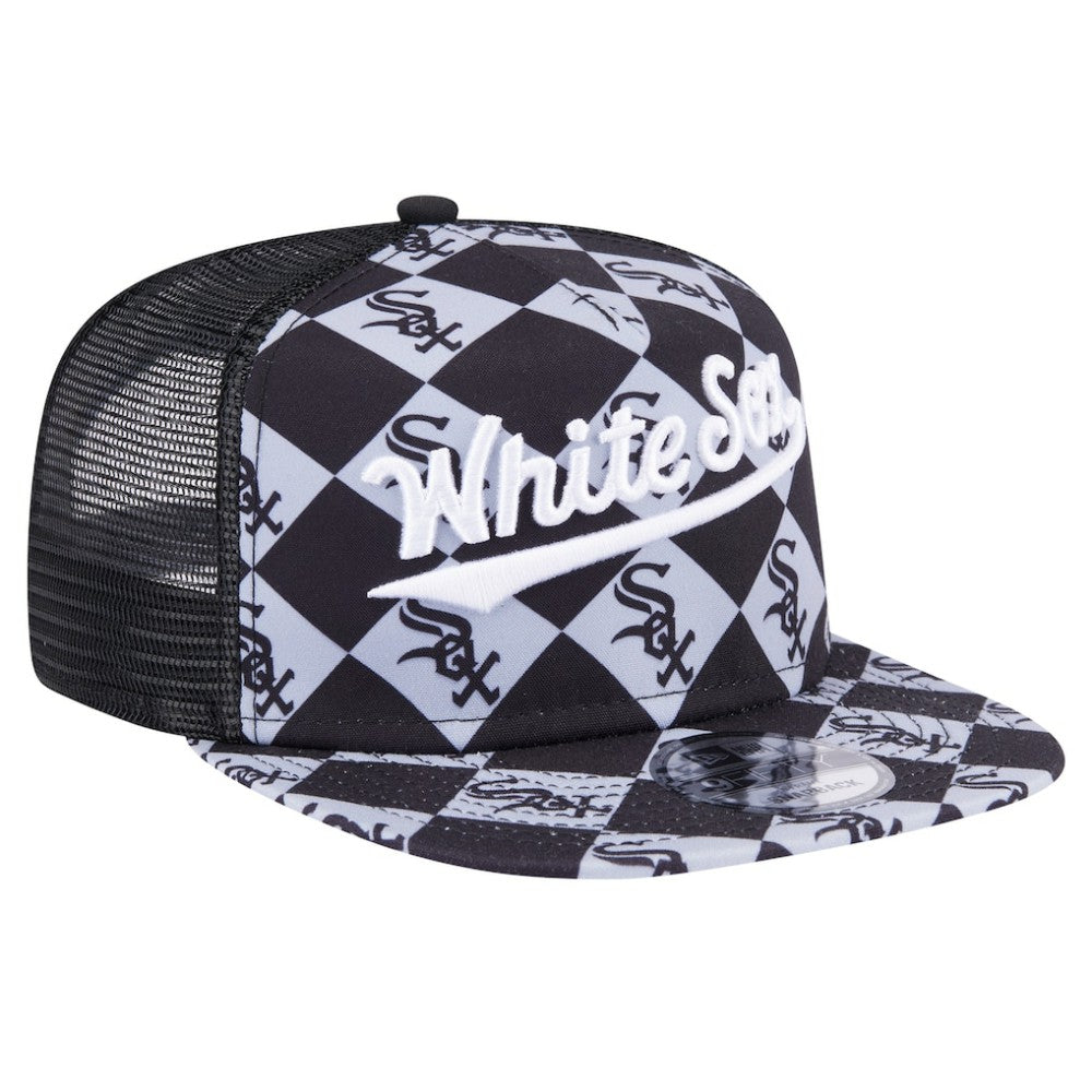 MLB Chicago White Sox New Era Seeing Diamonds A-Frame Trucker 9FIFTY Snapback Hat