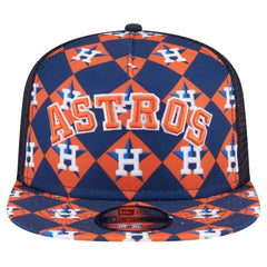 MLB Houston Astros New Era Seeing Diamonds A-Frame Trucker 9FIFTY Snapback Hat