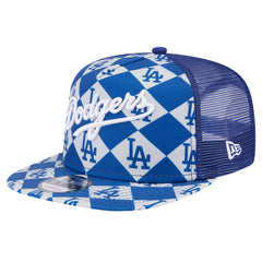 MLB Los Angeles Dodgers New Era Seeing Diamonds A-Frame Trucker 9FIFTY Snapback Hat