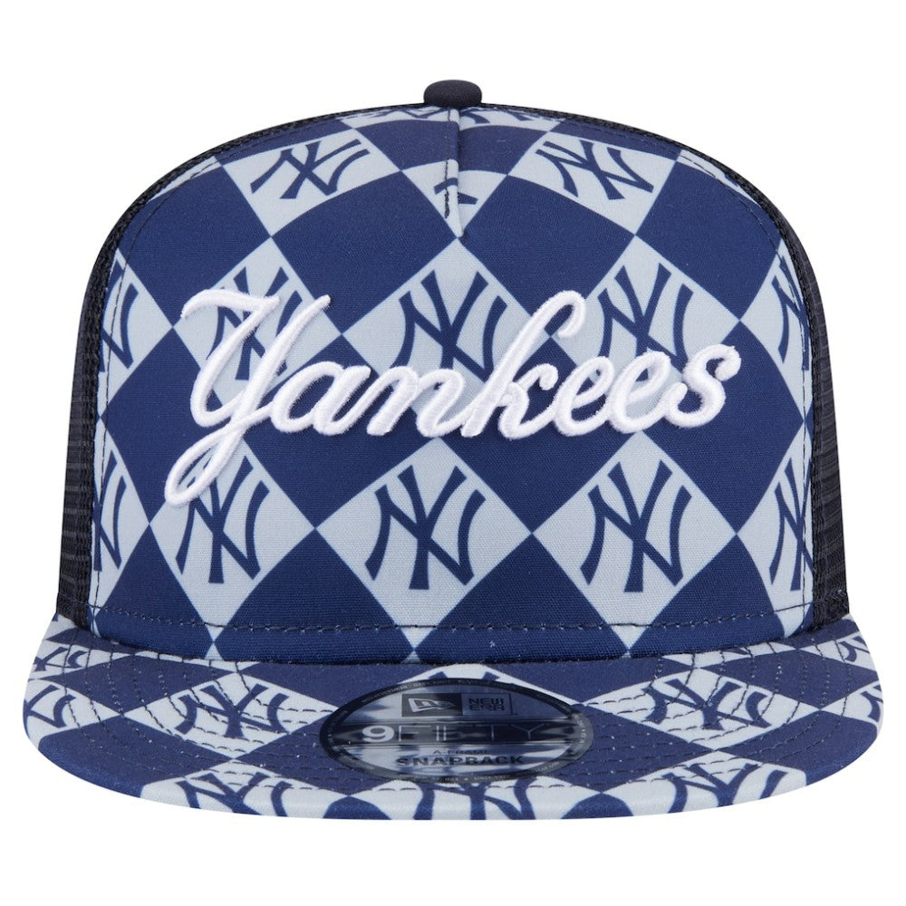 MLB New York Yankees New Era Seeing Diamonds A-Frame Trucker 9FIFTY Snapback Hat