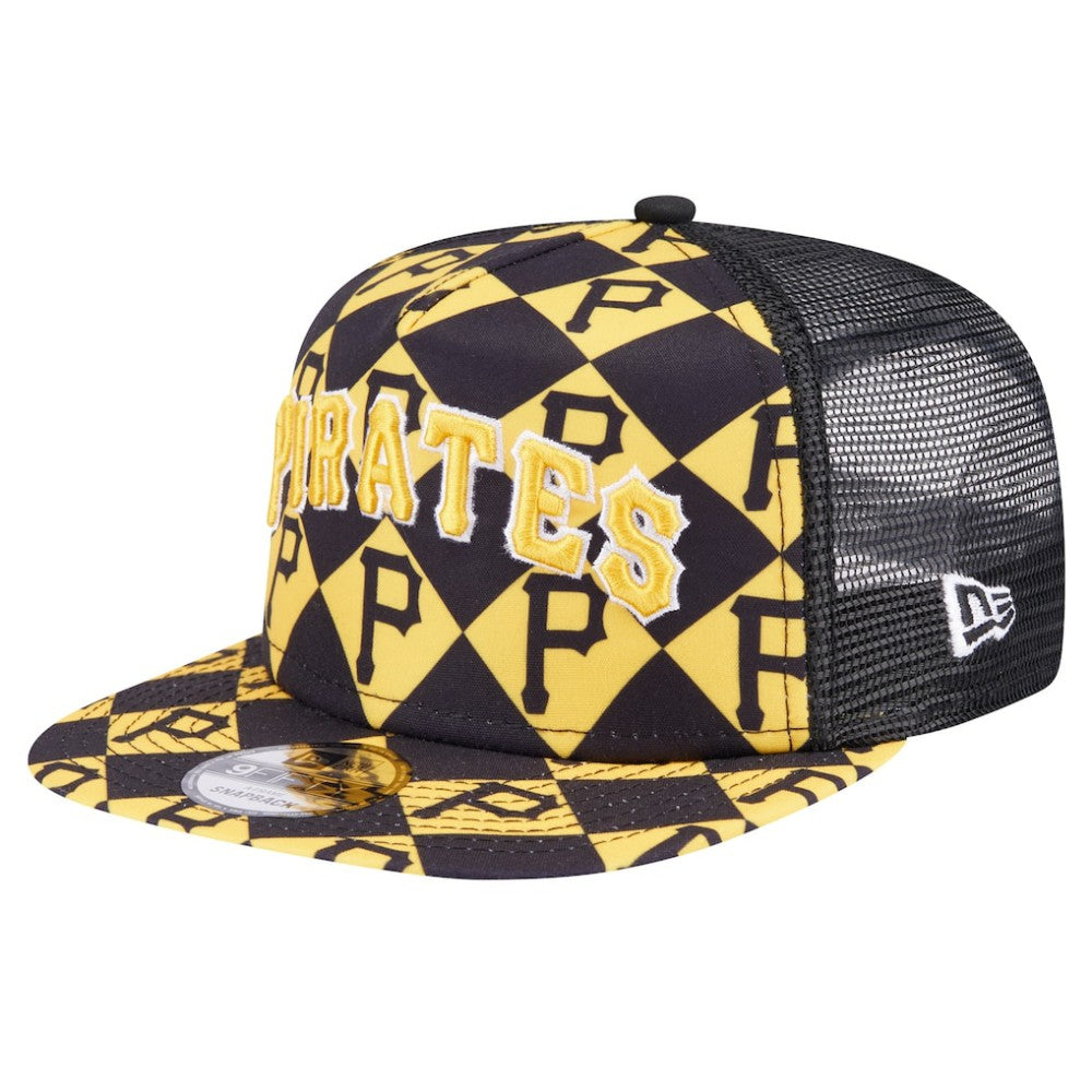 MLB Pittsburgh Pirates New Era Seeing Diamonds A-Frame Trucker 9FIFTY Snapback Hat