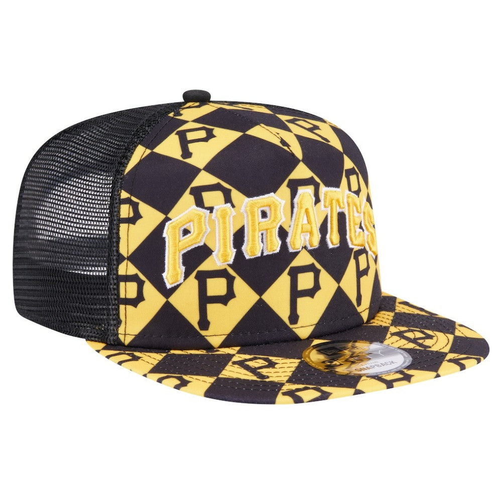 MLB Pittsburgh Pirates New Era Seeing Diamonds A-Frame Trucker 9FIFTY Snapback Hat