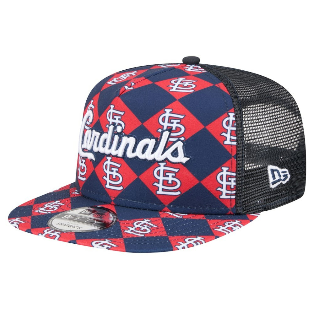 MLB St. Louis Cardinals New Era Seeing Diamonds A-Frame Trucker 9FIFTY Snapback Hat