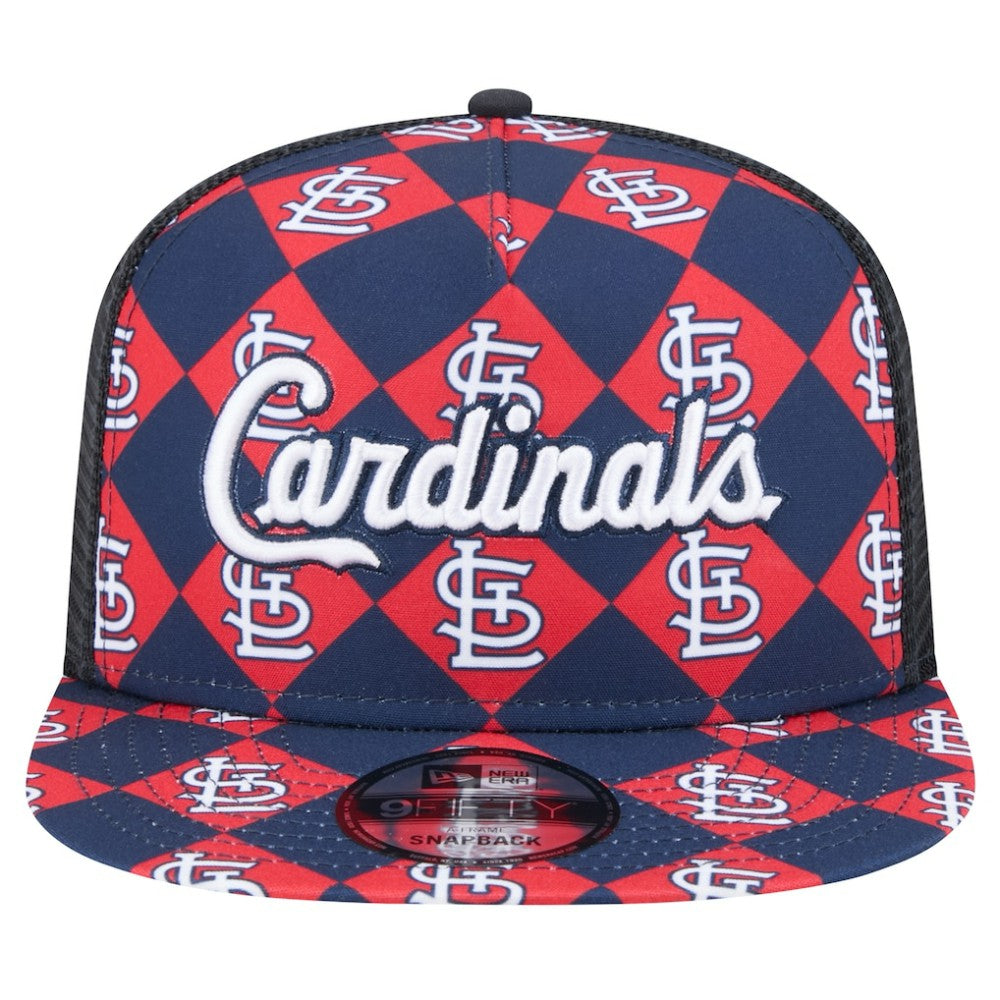 MLB St. Louis Cardinals New Era Seeing Diamonds A-Frame Trucker 9FIFTY Snapback Hat
