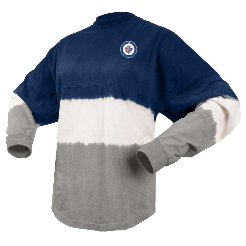 NHL Blue/Gray Winnipeg Jets Fanatics Women's Ombre Long Sleeve T-Shirt